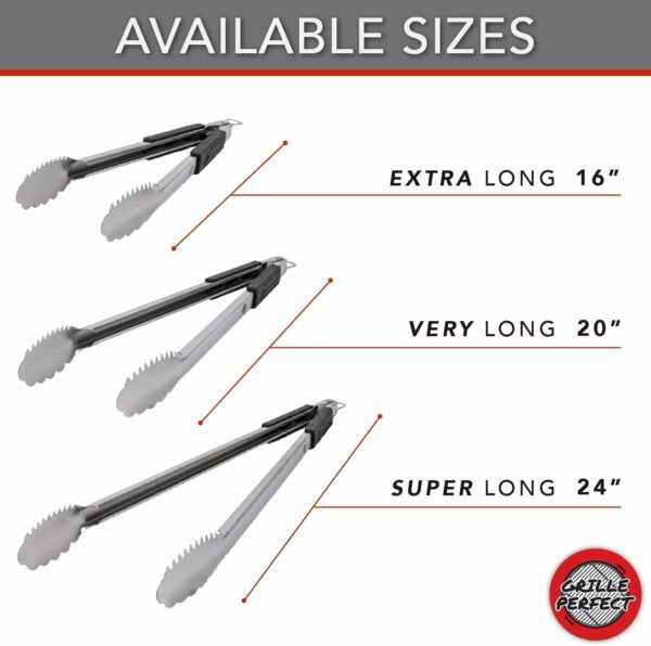 Grill Tongs Super Long 24-inch Heavy Duty - Image 3