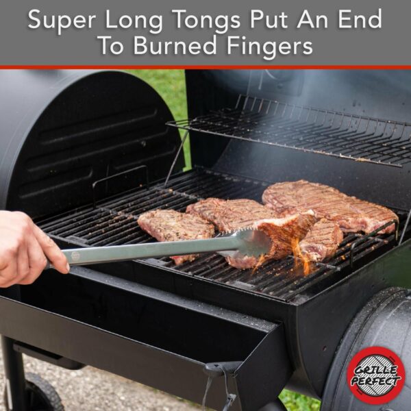 Grill Tongs Super Long 24-inch Heavy Duty - Image 4